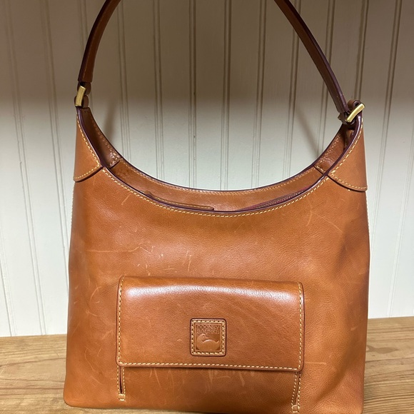 Dooney & Bourke Tan Leather Hobo Shoulder Bag - Picture 1 of 5